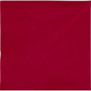 Servetten bordeaux, 33 x 33, 2 laags, 1/4 vw, 2000 stuks