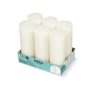 Rustiek kaars, 190/68mm, Paarlmoer, 85 uur, 6 stuks
