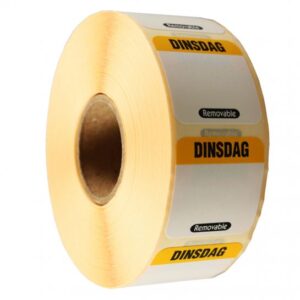 Comfort foodsecure daglabel, 1000 stuks, dinsdag