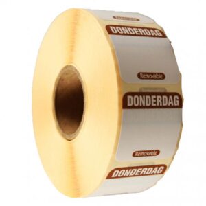 Comfort foodsecure daglabel, 1000 stuks, donderdag