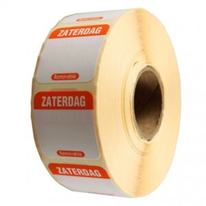 Comfort foodsecure daglabel, 1000 stuks, zaterdag
