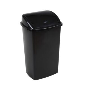 Afvalbak zwart Swing, 50 liter