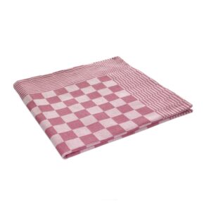 Lin-D'Or theedoek, 70x70cm, rood, 12 stuks